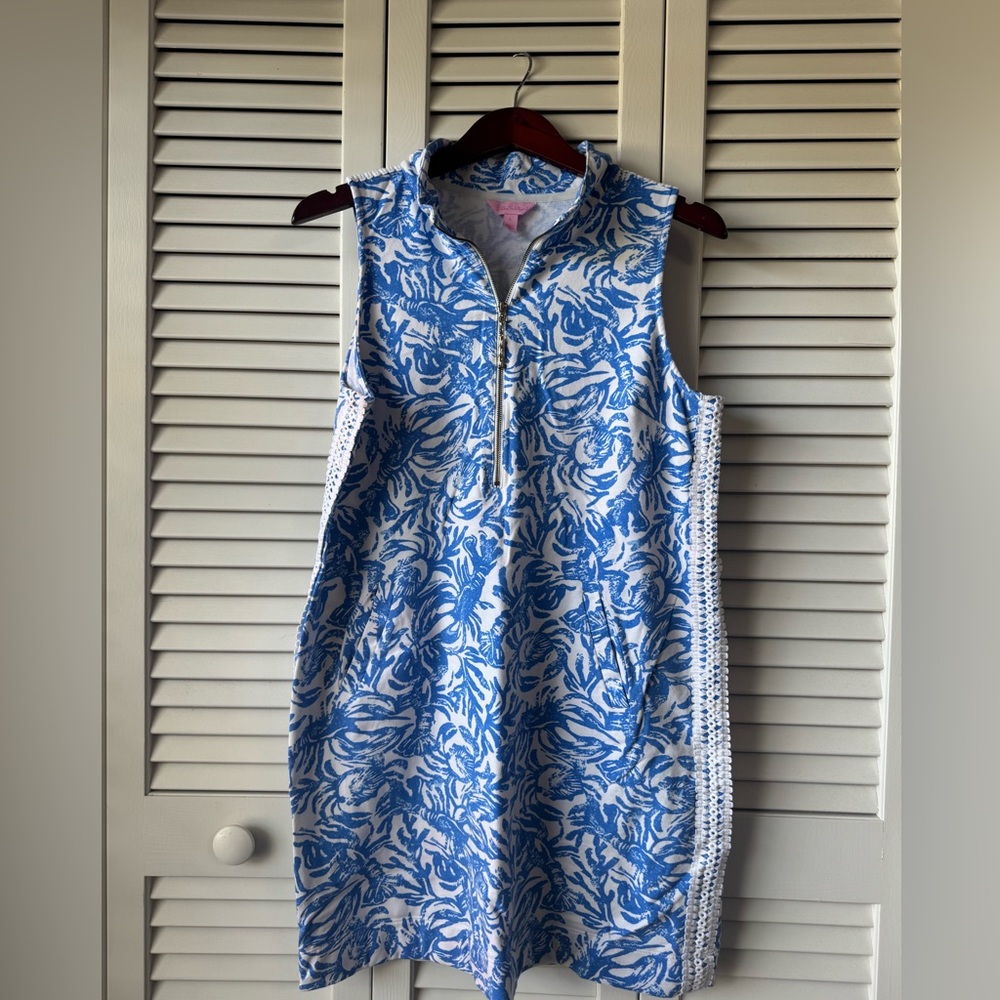 Lilly Pulitzer blue and white athletic dress